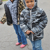 Tyler and Tyrianna Banks brave the cold in search of Easter treats.