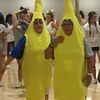 Only the best cheer coaches, Mandy Cotten (DJH) and Leigh-Ann Haynes (DHS), will surprise their squads during spirit night dance break in banana costumes and take to the floor and dance with all the cheerleaders. The banana is a coveted award (yes, it is just an inflatable one) as it is given to the squad who displays leadership and an overwhelming amount of spirit every day. The ultimate squad goal is to come home with the banana! And yes, both the DeWitt squads brought them home! (Maybe the dancing bananas 
helped.)