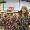 Madison Guest and Hannah Bishop trying on their winter hats at Webb’s!