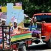 Float during parade, representing the Juneteenth