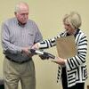 Shirley Dillion receives special recognition from Rep. David Hillman (Photo courtesy of Dr. Dardenne)