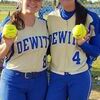 Taylor Dillion and Kayla West with their over the fence home runs over Crossett