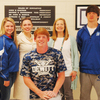 l-r DHS students Drew Dillion, Jake Rieves and Dayne VanCamp with Denese Canedo and Amy Holbert