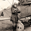 This photograph was taken in 1918 at Ebert's Field.  Ebert's Field was established in 1917,  in Lonoke, Arkansas, around thirty miles from Stuttgart.  It served as one of the leading training centers for aviators during World War I.  It shows pilot with microphone receiving helmet and power generated radio telephone.  Image courtesy of Arkansas State Archives