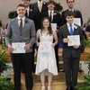 Receiving their first year certificate were (front) Keegan Atkins, Faith Rowland, and Christopher Haskett. (back) Nate Cox, Trent Place, Sawyer Turner, and Logan French.