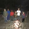 Ethan Holzhauer, Lathan Reeves, Damian Hayes, Decoda Caldwell, Trent Caldwell and Ben Shepherd enjoying the campfire.