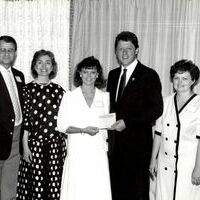 Jenifer Jenkins, Mr. and Mrs. Don Jenkins, and President Clinton
