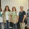 Lily Wilmoth, Kaitlyn Morgan, Bailey Morgan, Andrea Chewning, Girl Scout-Diamond Board Chair and Katie Dailey, Girl Scouts-Diamond Chief Mission Delivery Officer