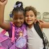 KaNya O’Donell and Kolby Stinger are excited about their new supplies and ready for school!