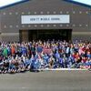 The inaugural classes of 6th, 7th, and 8th graders at the new DeWitt Middle School.